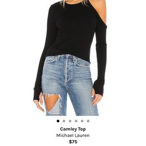 Michael Lauren black cutout top